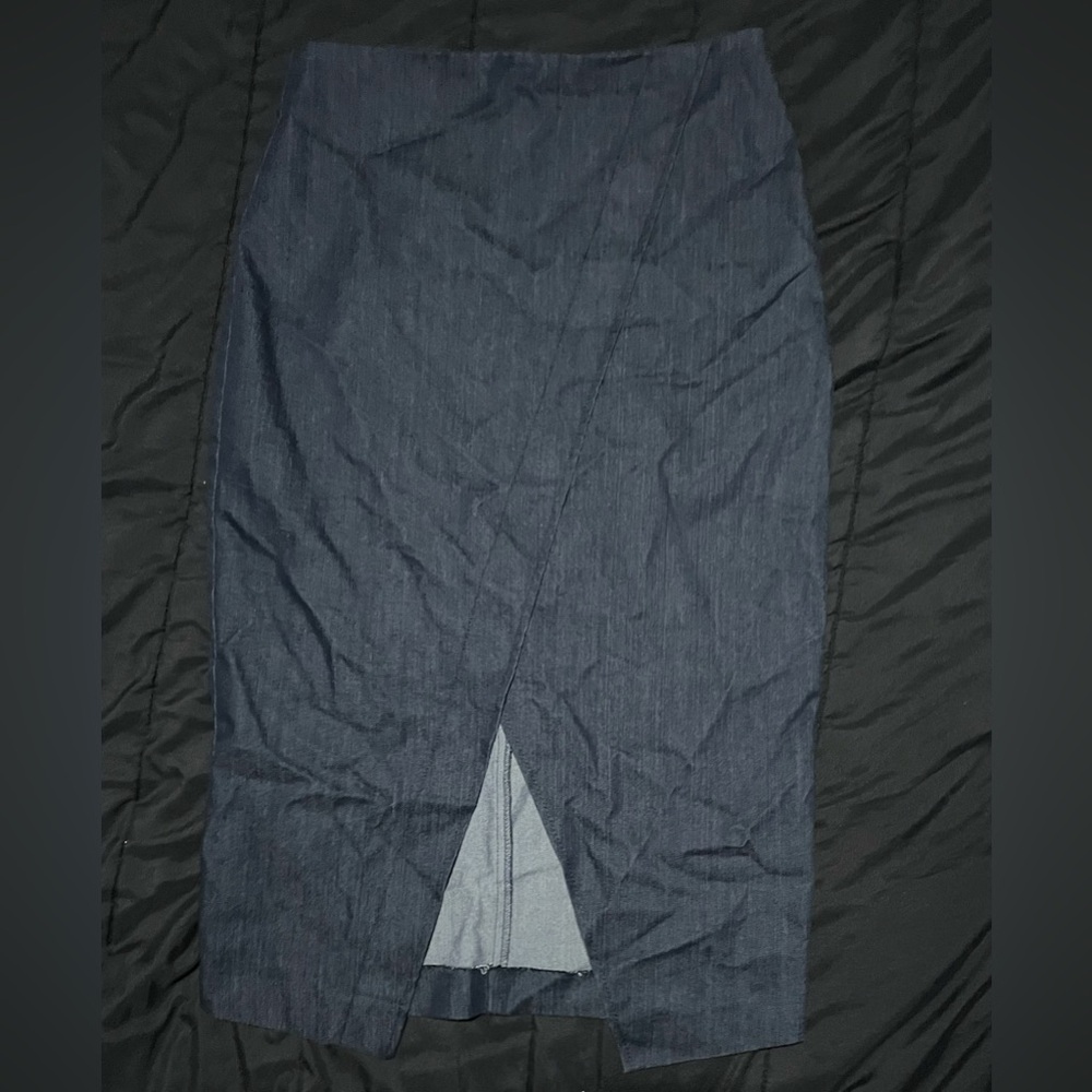 90s y2k denim maxi skirt
